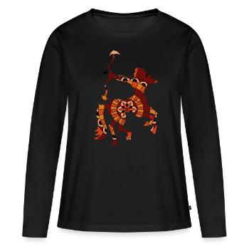 Sagittaire Signe astrologique Horoscope Astrologie - T-shirt manches longues Premium bio Femme - noir - Devant - Julia (174cm)