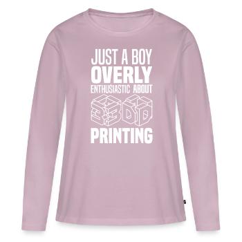 3D Printing - Women's Premium Organic Long Sleeve Shirt - dusky pink - Front - Julia (174cm)