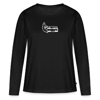 Protéger la faune - T-shirt manches longues Premium bio Femme - noir - Devant - Julia (174cm)