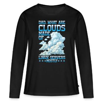 What Are Clouds Made Of, Linux Servers Mostly 25 - Women's Premium Organic Long Sleeve Shirt - black - Front - Julia (174cm)