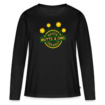 Beste Oma Mama - Frauen Premium Bio Langarmshirt - Schwarz - Vorne - Julia (174cm)