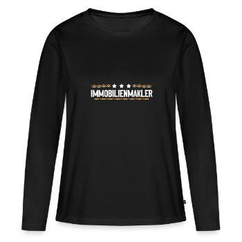 Immobilienmakler Beruf - Frauen Premium Bio Langarmshirt - Schwarz - Vorne - Julia (174cm)