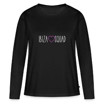 Ibiza Squad Heart - T-shirt manches longues Premium bio Femme - noir - Devant - Julia (174cm)