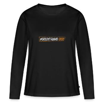 Goldstrand 2023 - Frauen Premium Bio Langarmshirt - Schwarz - Vorne - Julia (174cm)
