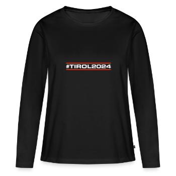 Tyrol 2024 - T-shirt manches longues Premium bio Femme - noir - Devant - Julia (174cm)