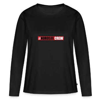 Équipage de la mer du Nord - T-shirt manches longues Premium bio Femme - noir - Devant - Julia (174cm)