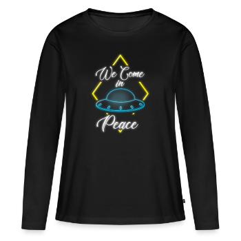 Uv Lumière Noire Coloré Néon - T-shirt manches longues Premium bio Femme - noir - Devant - Julia (174cm)