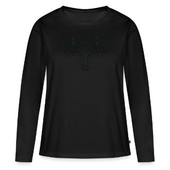Bélier - Bélier - T-shirt manches longues Premium bio Femme - noir - Devant - Julia (174cm)