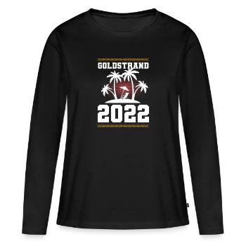 Sables d’Or 2022 - T-shirt manches longues Premium bio Femme - noir - Devant - Julia (174cm)