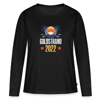 Sables d’Or 2022 - T-shirt manches longues Premium bio Femme - noir - Devant - Julia (174cm)