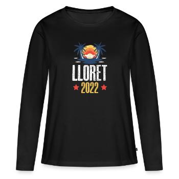 Lloret De mars 2022 - T-shirt manches longues Premium bio Femme - noir - Devant - Julia (174cm)