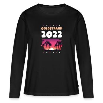 Sables d’Or 2022 - T-shirt manches longues Premium bio Femme - noir - Devant - Julia (174cm)