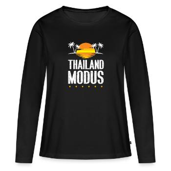 Thailand Modus - Frauen Premium Bio Langarmshirt - Schwarz - Vorne - Julia (174cm)