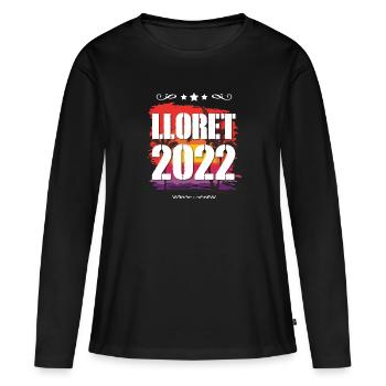 Lloret De mars 2022 - T-shirt manches longues Premium bio Femme - noir - Devant - Julia (174cm)