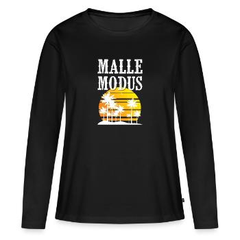 Malle Modus - Frauen Premium Bio Langarmshirt - Schwarz - Vorne - Julia (174cm)