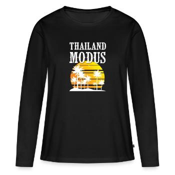 Thailand Modus - Frauen Premium Bio Langarmshirt - Schwarz - Vorne - Julia (174cm)
