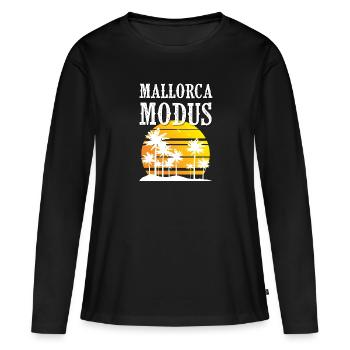 Mallorca Modus - Frauen Premium Bio Langarmshirt - Schwarz - Vorne - Julia (174cm)