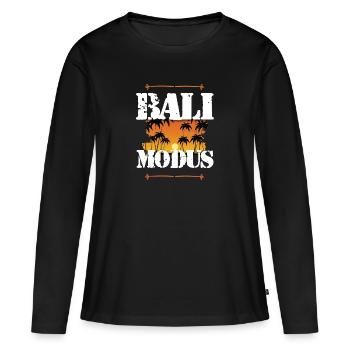 Bali Modus - Frauen Premium Bio Langarmshirt - Schwarz - Vorne - Julia (174cm)