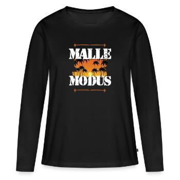 Malle Modus - Frauen Premium Bio Langarmshirt - Schwarz - Vorne - Julia (174cm)