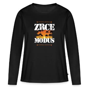 Zrce Modus - Frauen Premium Bio Langarmshirt - Schwarz - Vorne - Julia (174cm)