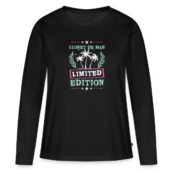 Lloret De Mar Limited Edition - Frauen Premium Bio Langarmshirt - Schwarz - Vorne - Julia (174cm)