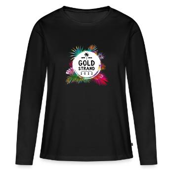 Sables d’Or 2022 Coloré - T-shirt manches longues Premium bio Femme - noir - Devant - Julia (174cm)