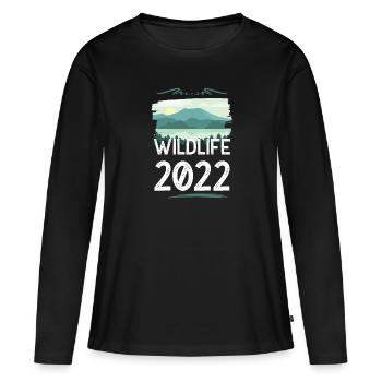 Faune 2022 - T-shirt manches longues Premium bio Femme - noir - Devant - Julia (174cm)