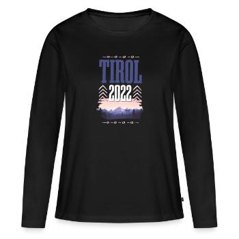 Tyrol 2022 - T-shirt manches longues Premium bio Femme - noir - Devant - Julia (174cm)