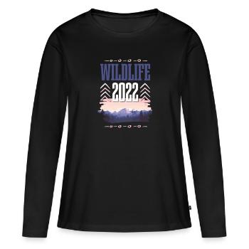 Faune 2022 - T-shirt manches longues Premium bio Femme - noir - Devant - Julia (174cm)