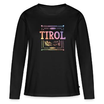 Tyrol Autriche - T-shirt manches longues Premium bio Femme - noir - Devant - Julia (174cm)