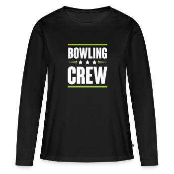 Équipe de bowling - T-shirt manches longues Premium bio Femme - noir - Devant - Julia (174cm)