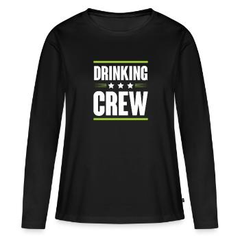 Équipage de consommation d’alcool - T-shirt manches longues Premium bio Femme - noir - Devant - Julia (174cm)