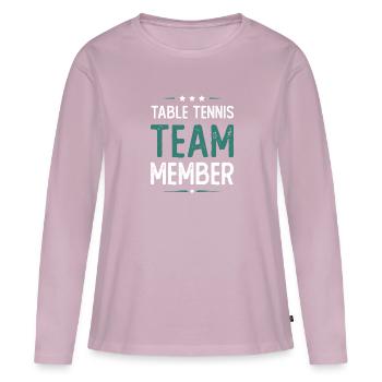 Table Tennis Team - Frauen Premium Bio Langarmshirt - Altrosa - Vorne - Julia (174cm)