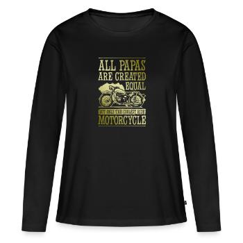 Bowling Split - T-shirt manches longues Premium bio Femme - noir - Devant - Julia (174cm)