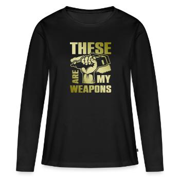Barber weapons - Women's Premium Organic Long Sleeve Shirt - black - Front - Julia (174cm)