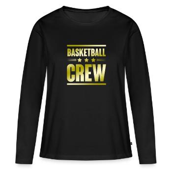 Équipe de basket-ball - T-shirt manches longues Premium bio Femme - noir - Devant - Julia (174cm)