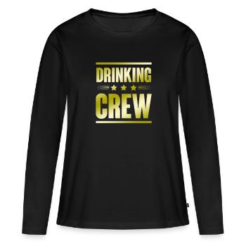 Équipage de consommation d’alcool - T-shirt manches longues Premium bio Femme - noir - Devant - Julia (174cm)