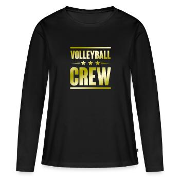 Équipe de volley-ball - T-shirt manches longues Premium bio Femme - noir - Devant - Julia (174cm)