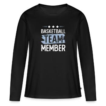 Équipe de basket-ball - T-shirt manches longues Premium bio Femme - noir - Devant - Julia (174cm)