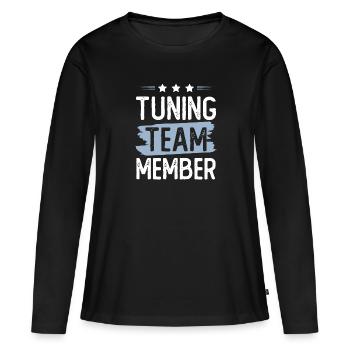 Équipe de tuning - T-shirt manches longues Premium bio Femme - noir - Devant - Julia (174cm)