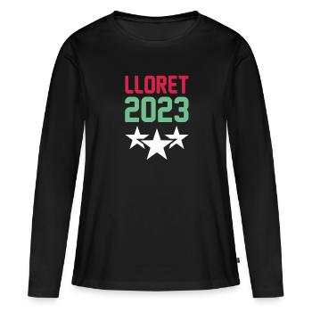 Lloret De Mar 2023 Krone - Frauen Premium Bio Langarmshirt - Schwarz - Vorne - Julia (174cm)