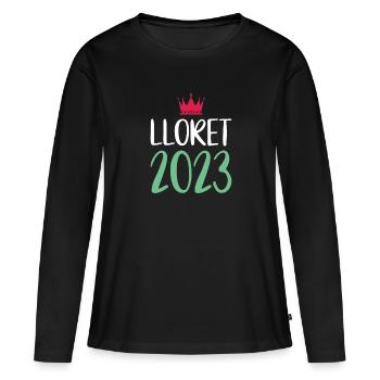 Lloret de Mar 2023 - T-shirt manches longues Premium bio Femme - noir - Devant - Julia (174cm)