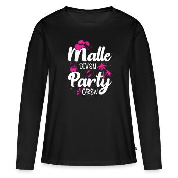 Mallorca Party Malle Diven Party Crew - Frauen Premium Bio Langarmshirt - Schwarz - Vorne - Julia (174cm)