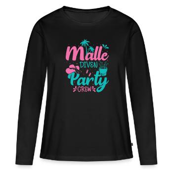 Mallorca Party Malle Diven Party Crew - Frauen Premium Bio Langarmshirt - Schwarz - Vorne - Julia (174cm)