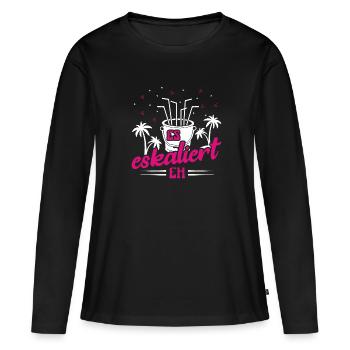 Mallorca Party Humor Es Eskaliert Eh - Frauen Premium Bio Langarmshirt - Schwarz - Vorne - Julia (174cm)