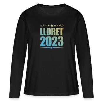 Lloret De Mar 2023 - Frauen Premium Bio Langarmshirt - Schwarz - Vorne - Julia (174cm)