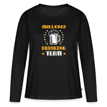 Majorque Équipe de Consommation - T-shirt manches longues Premium bio Femme - noir - Devant - Julia (174cm)