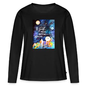 Watzmann - Women's Premium Organic Long Sleeve Shirt - black - Front - Julia (174cm)