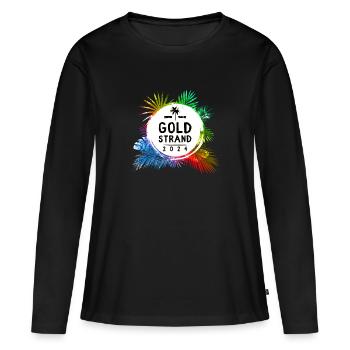 Sables d’Or 2024 Coloré - T-shirt manches longues Premium bio Femme - noir - Devant - Julia (174cm)