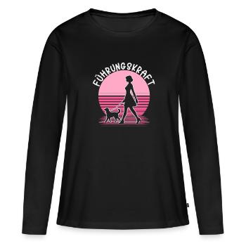 Führungskraft Hund Hundehalterin Geschenkidee - Frauen Premium Bio Langarmshirt - Schwarz - Vorne - Julia (174cm)